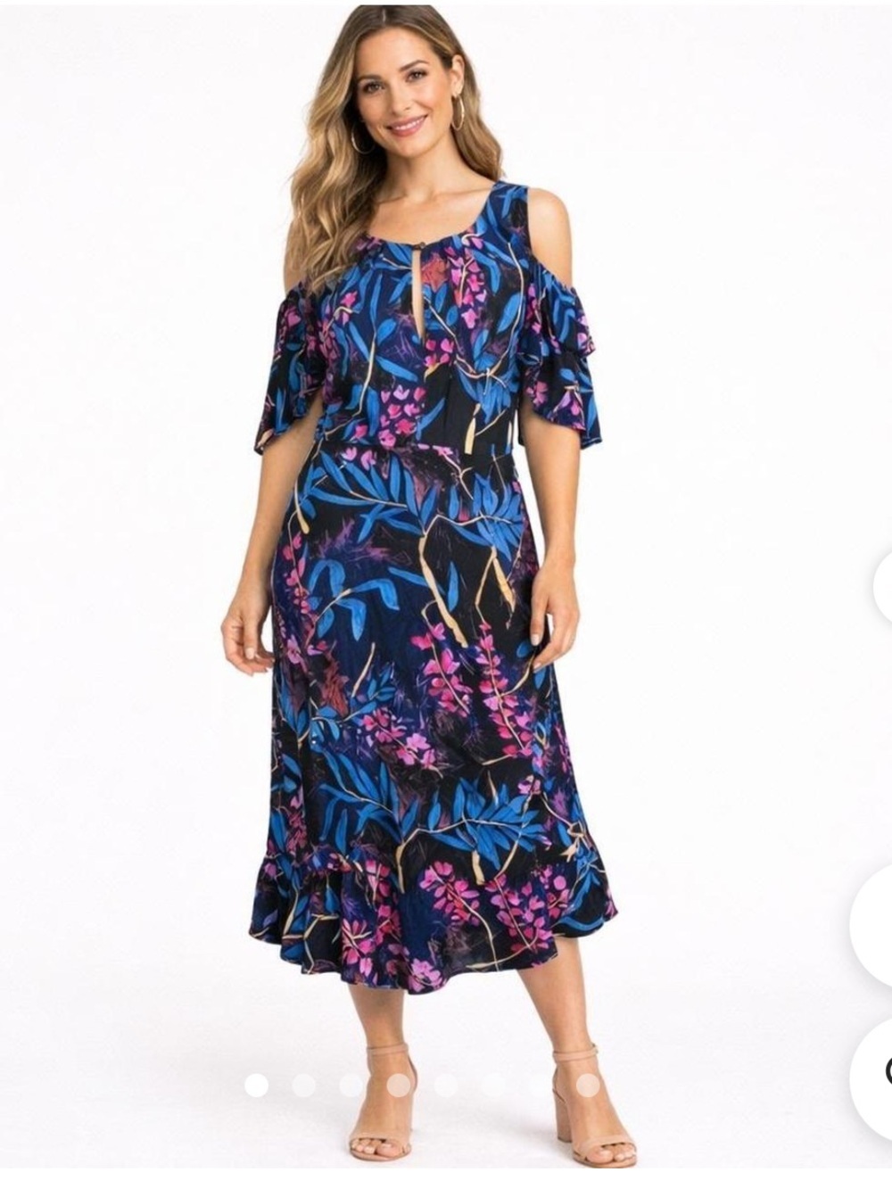 Anthropologie Maeve Elia Open-Shoulder Dress • Size 10 - Picture 2 of 10